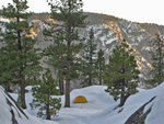 Campsite on top of Yosemite Falls