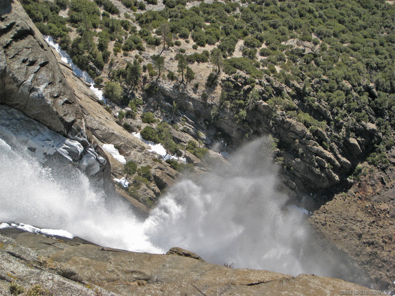 Looking down Yosemite Falls