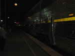 Moon over Amtrak, on the way home