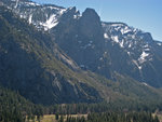 Helicopter under Sentinel Rock