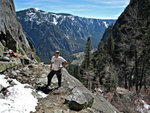 Hugo near top of Indian Canyon