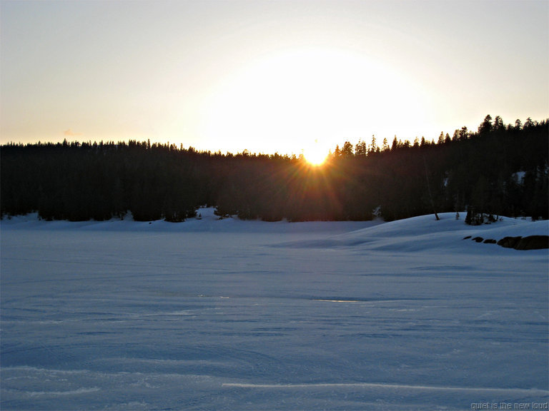 Lake Alpine at sunset