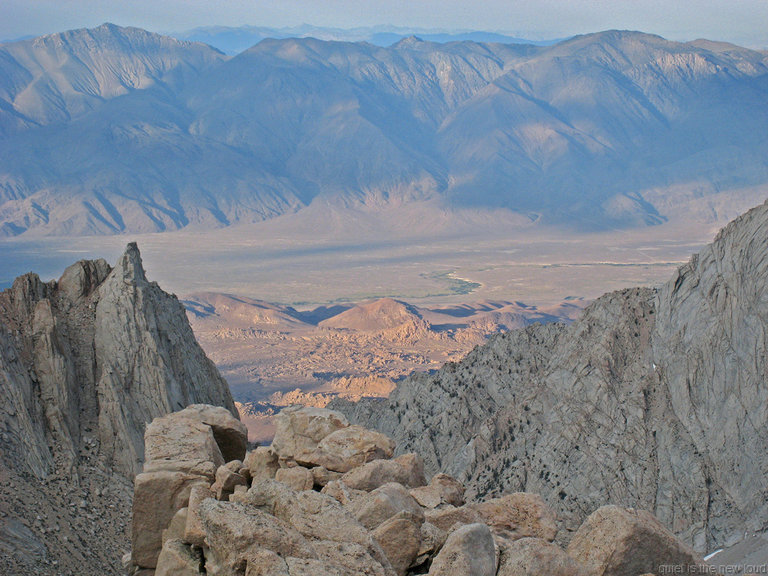 Thor Peak, Owens Valley, from Wotans Throne at Sunset