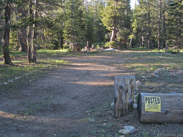 Private campsite near Lyons Creek trailhead