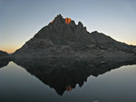 Volcanic Ridge, Cecile Lake at sunset