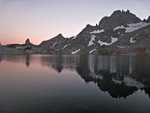 Riegelhuth, Kehrlein Minarets, Cecile Lake at sunset