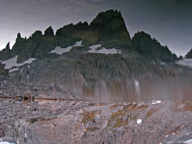 Minarets, Cecile Lake at sunset