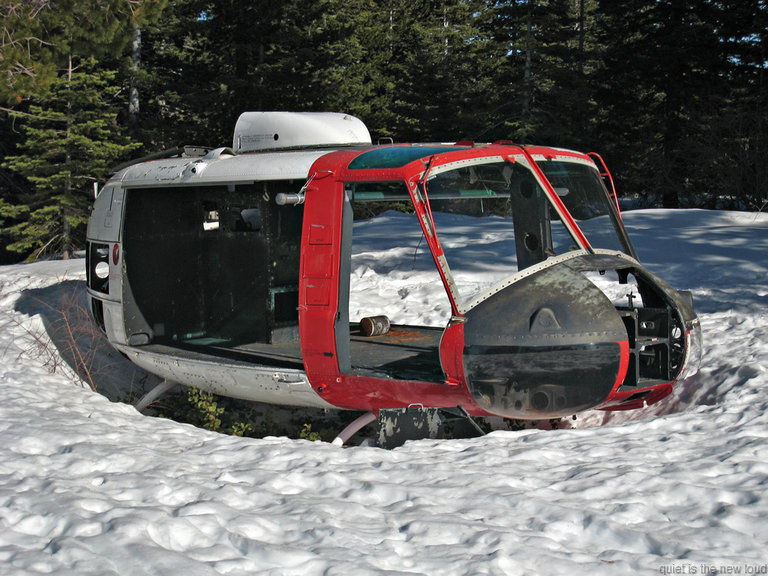 Helicopter chassis at Crane Flat Lookout