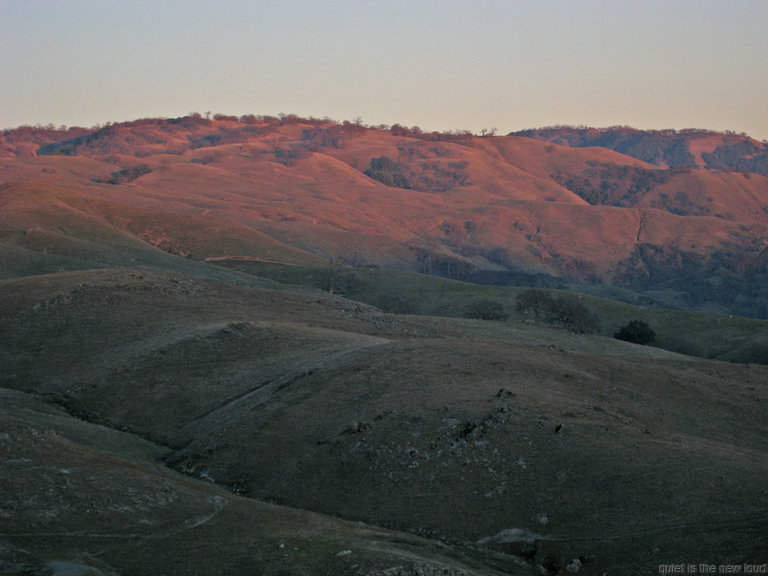 Hills at sunset