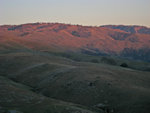 Hills at sunset
