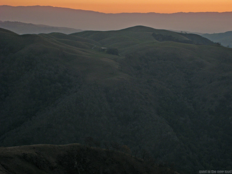 Hills at sunset