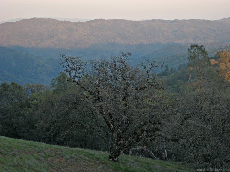 Hills at sunset