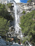 Hera at base of Horsetail Falls