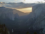 Cathedral Rocks, Yosemite Valley, El Capitan at sunset