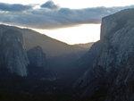 Cathedral Rocks, Yosemite Valley, El Capitan at sunset