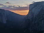 Cathedral Rocks, Yosemite Valley, El Capitan at sunset