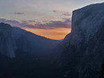 Cathedral Rocks, Yosemite Valley, El Capitan at sunset