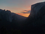 Cathedral Rocks, Yosemite Valley, El Capitan at sunset