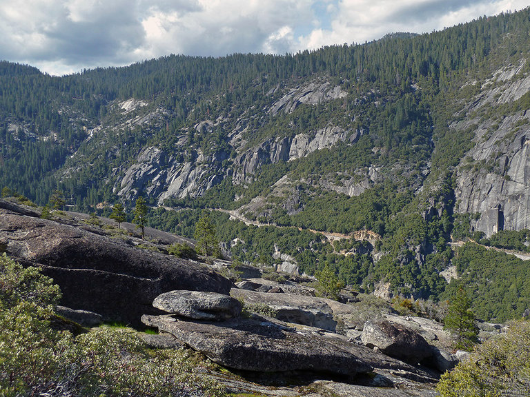 Big Oak Flat Road from lower Turtleback Dome