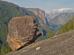 Erratic on Turtleback Dome, El Capitan, Half Dome, Sentinel Dome