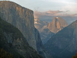 El Capitan, Half Dome at sunset