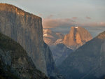 El Capitan, Half Dome at sunset