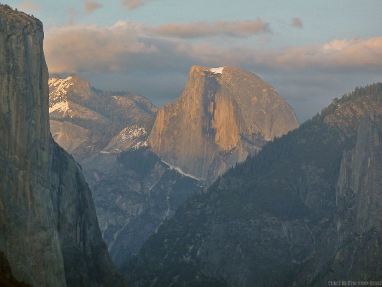 El Capitan, Half Dome at sunset