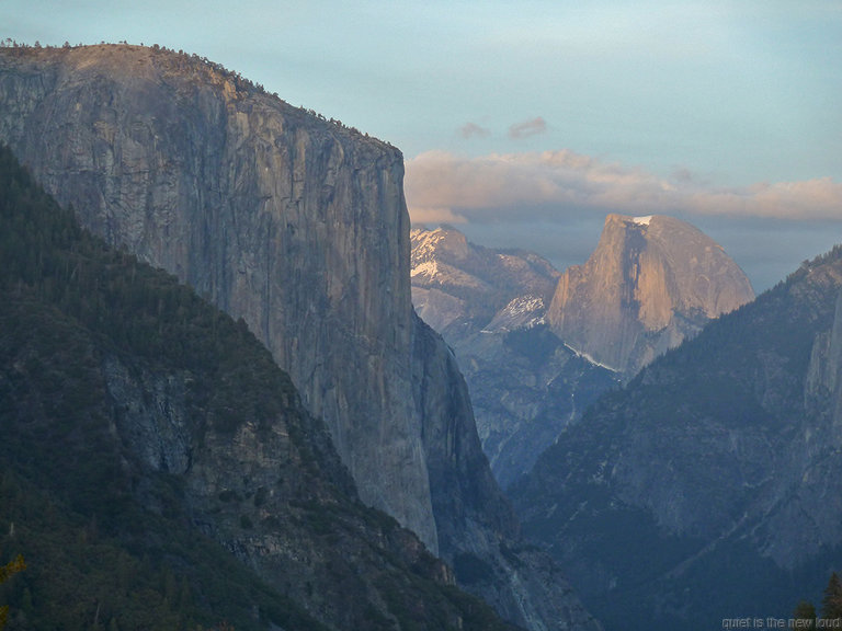 El Capitan, Half Dome at sunset