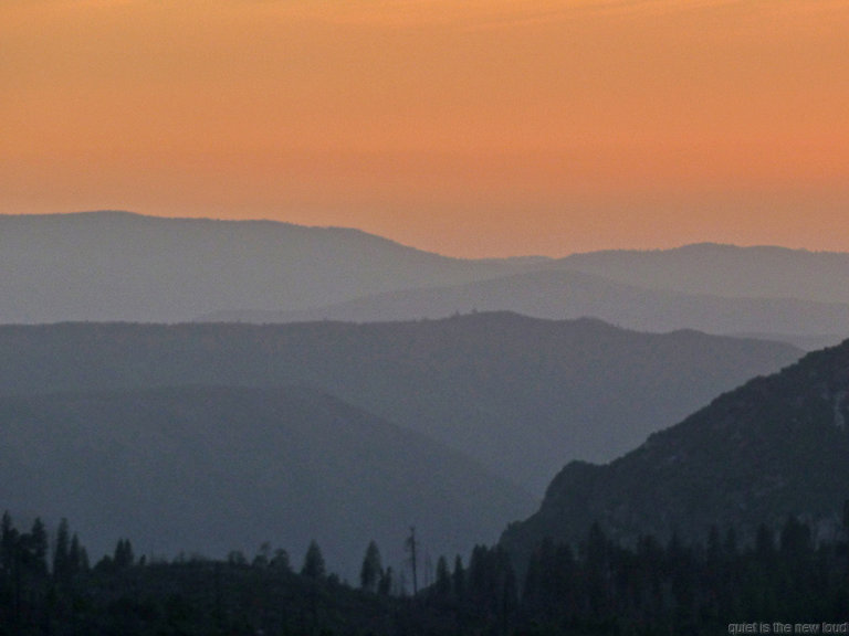 Foothills at sunset