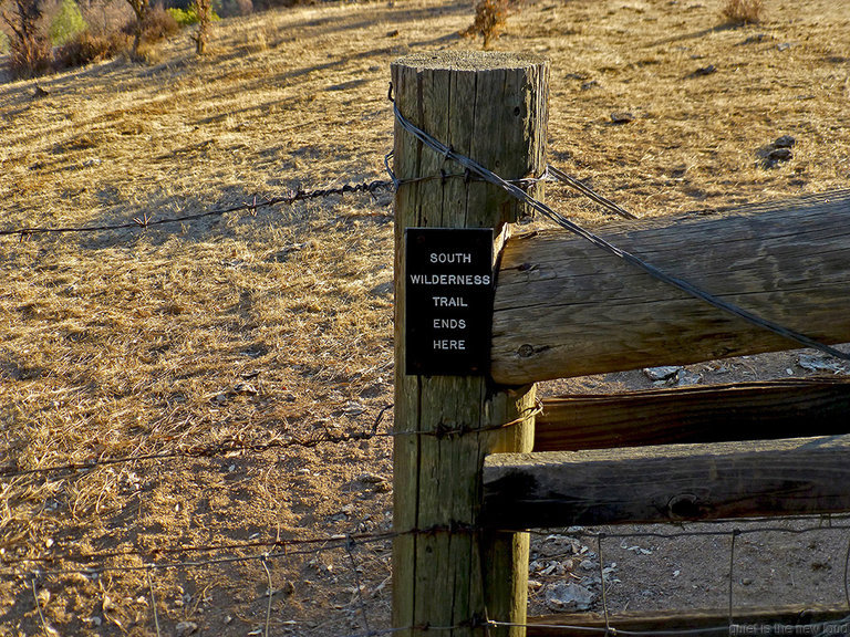 South Wilderness Trail Ends Here