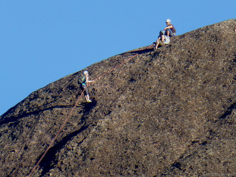 Rapping off Machete Ridge