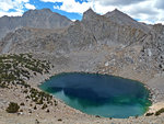 Big Pothole Lake, University Peak, Nameless Pyramid, Snow Crown Peak