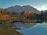 West Vidette Peak, Bullfrog Lake at sunset