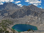 Big Pothole Lake, University Peak, Nameless Pyramid, Snow Crown Peak