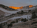 Peak 10253, Peak 11998 at sunset