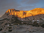 Fletcher Peak, Vogelsang Lake at sunset