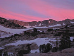 Peak 10253, Peak 11998 at sunset