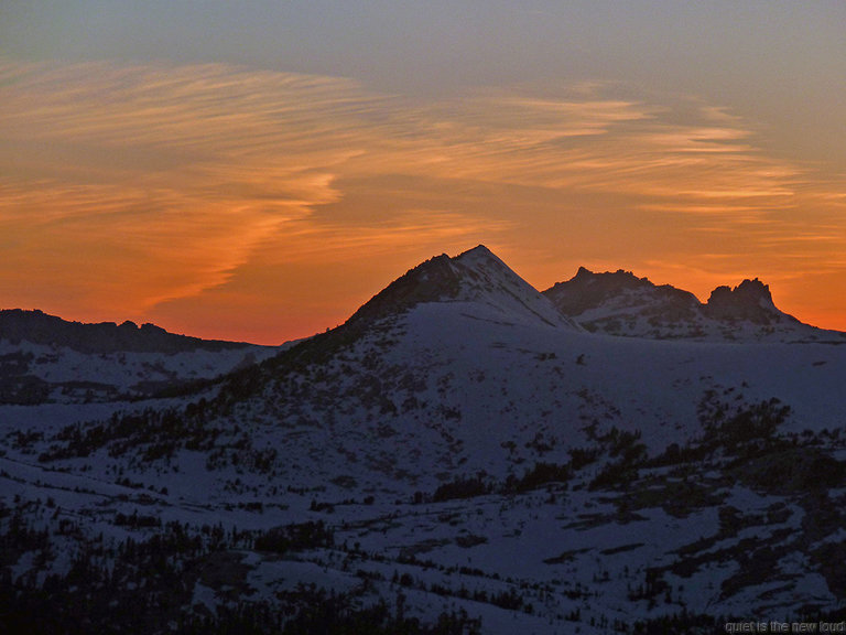 Reymann Peak, Echo Crest, Cockscomb at sunset