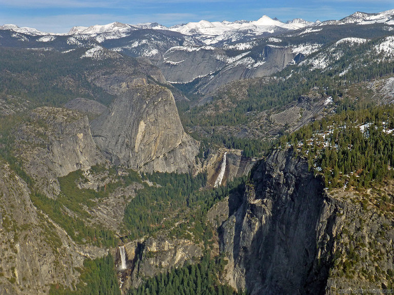 Mount Broderick, Liberty Cap, Vernal Falls, Nevada Falls