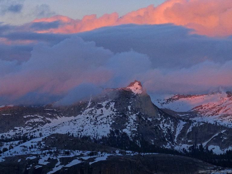 Cathedral Peak at sunset