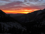 Sunset over Tokopah Valley