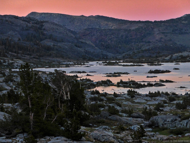 Thousand Island Lake at sunset