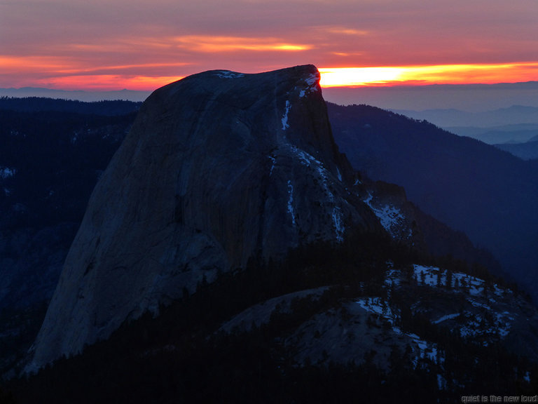 Half Dome at sunset