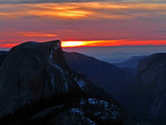Half Dome, El Capitan at sunset