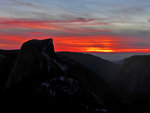 Half Dome, El Capitan at sunset