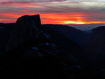 Half Dome, El Capitan at sunset