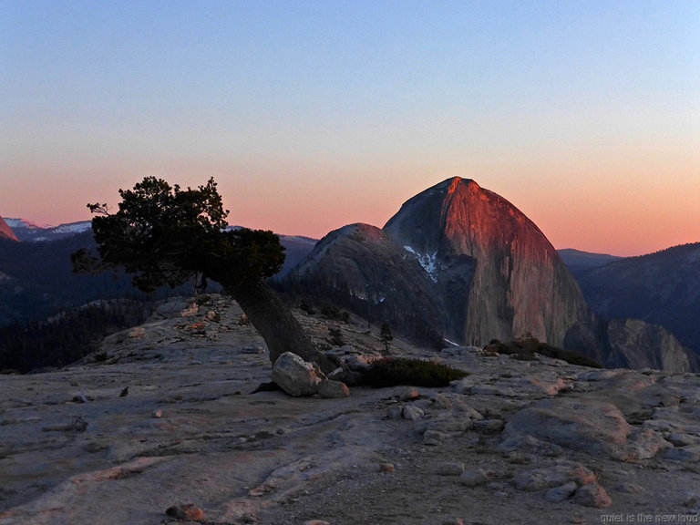 Half Dome at sunset from Mt Watkins