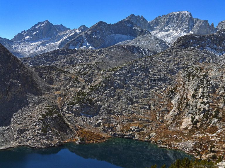 Bear Creek Spire, Pipsqueak Spire, Treasure Peak, Mt Dade, Mt Abbot, Petit Griffon, Ruby Lake