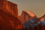 El Capitan, Half Dome at sunset