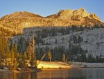 Echo Ridge, Echo Peaks, Lower Cathedral Lake at sunset